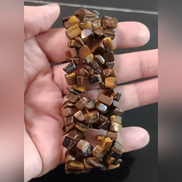 Vintage Tigers Eye Bracelet Lucky Stretch Bracelet - Picture 7 of 9